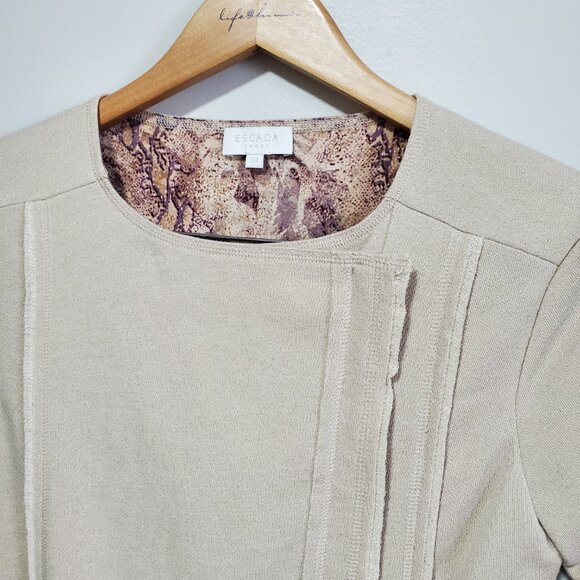 ESCADA SPORT Asymmetric Zip Jacket Blazer Cotton Metallic Women's 34 EU, XS US - Picture 5 of 16